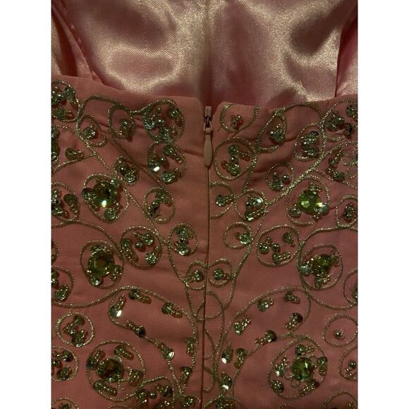 #3645 Womans Pink strapless shor prom party evening date dress Size M - Picture 5 of 11